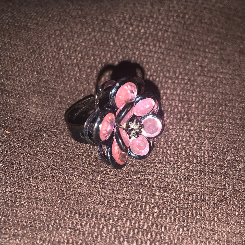 Elegant Pink Flower Ring